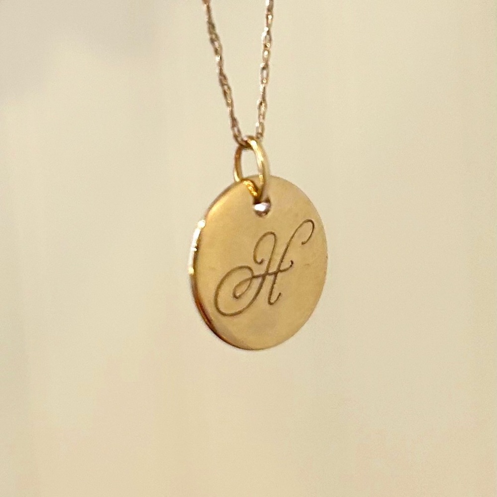 Tiffany & Co 18K Yellow Gold Pendant - Letter H